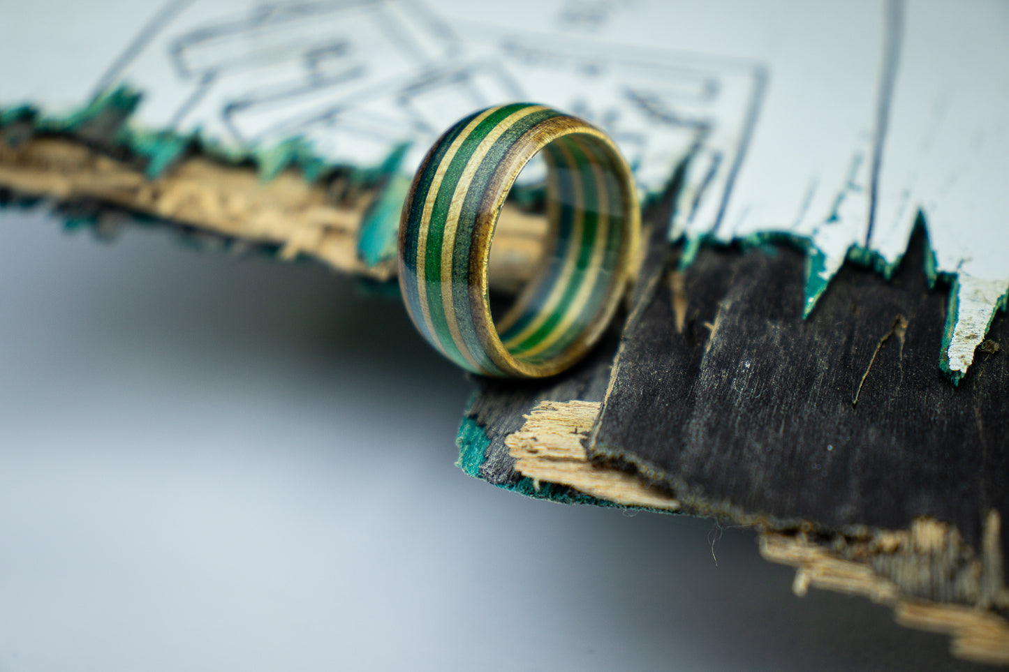 Skate Ring Green / Blue 8mm