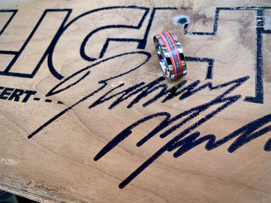 Skate Ring - Red / Blue / Red (SS) 8mm