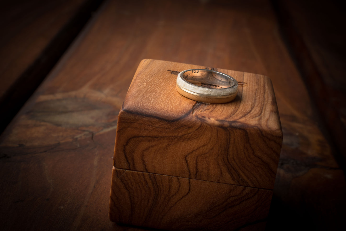 Silver Jacaranda and Resin Inlay Ring 6mm