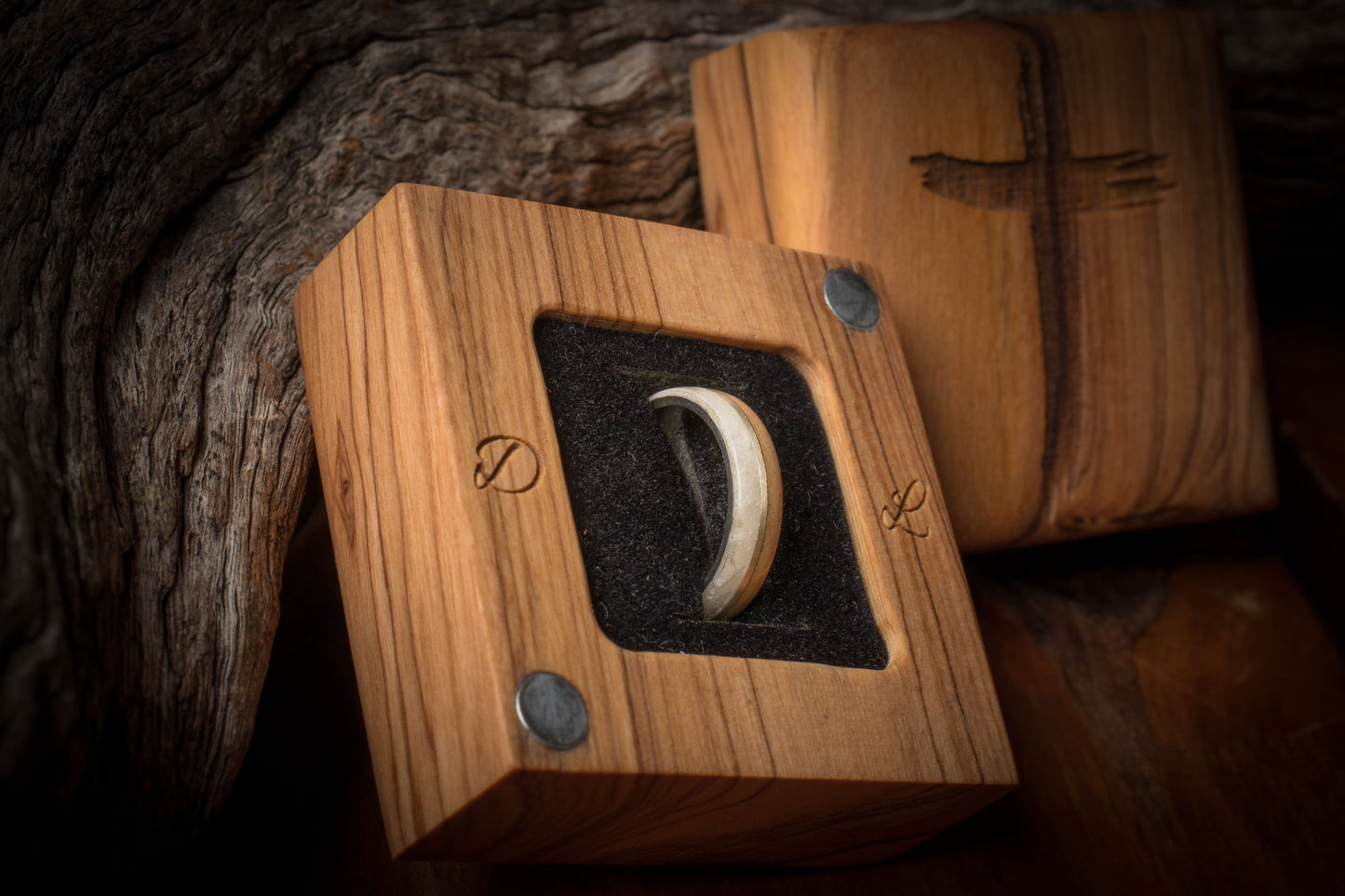 Silver Jacaranda and Resin Inlay Ring 6mm