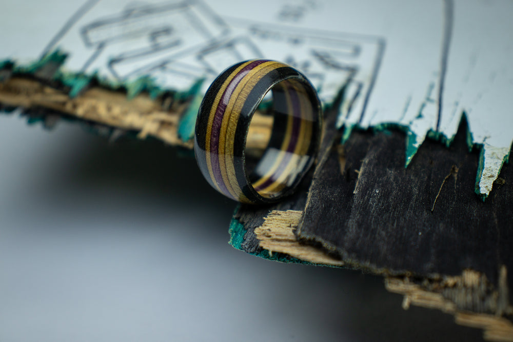 Skate Ring - Black / Purple / Black 8mm