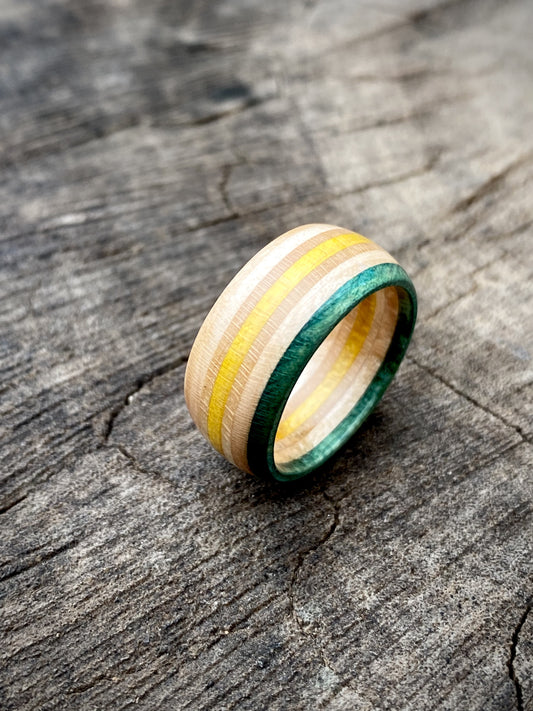 Skate Ring - Green/Yellow 8mm