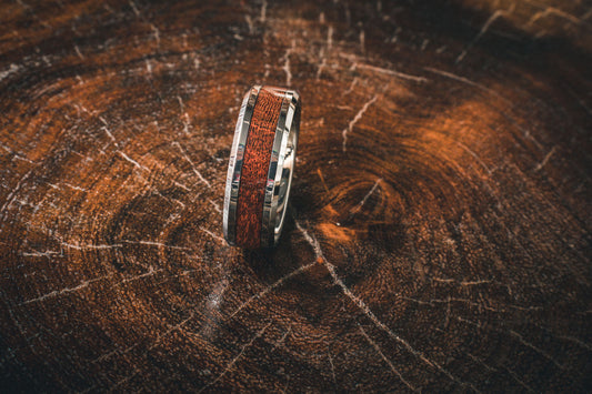 Tungsten Carbide Camel Thorn Inlay Ring 8mm