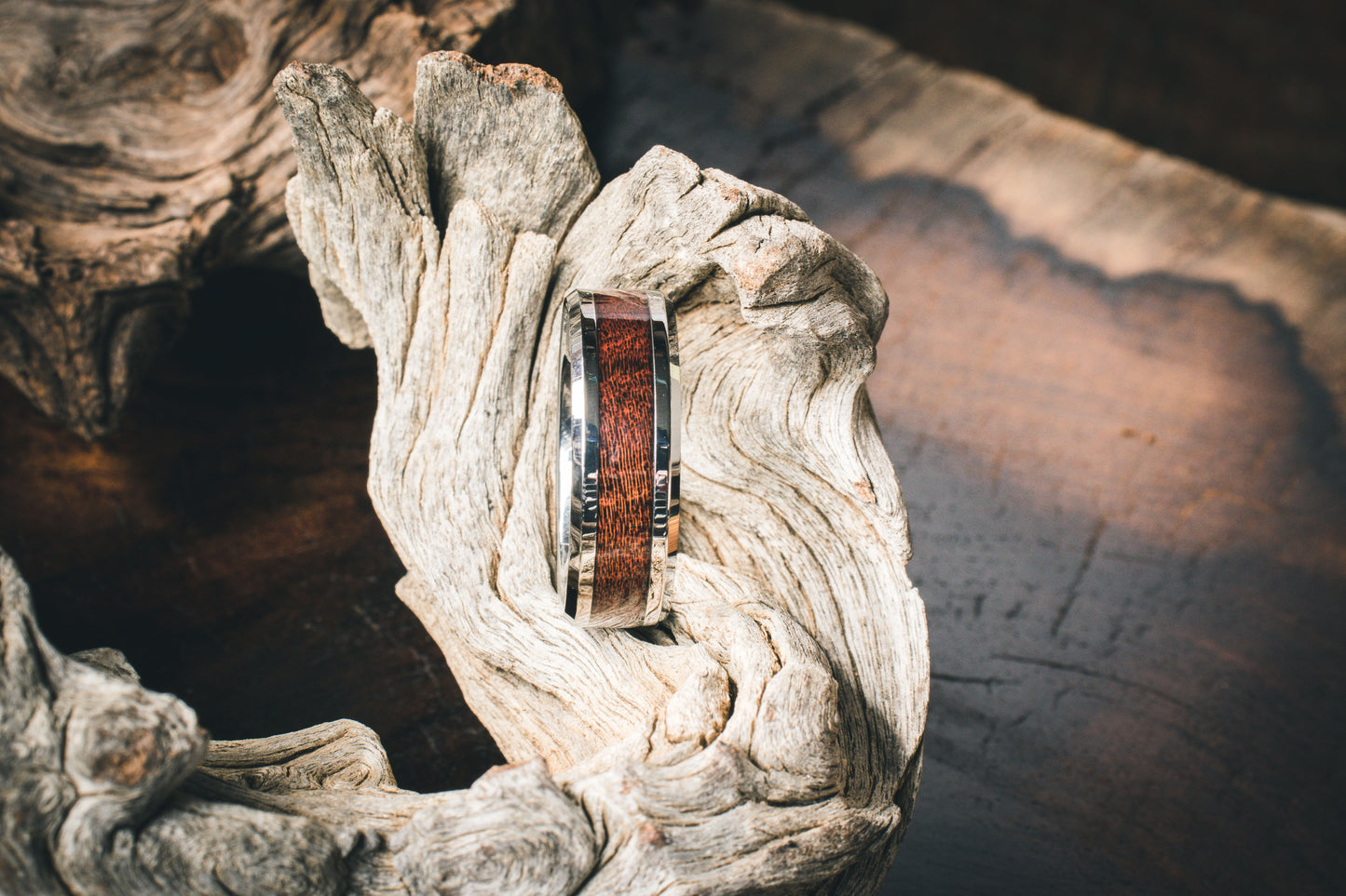 Tungsten Carbide Camel Thorn Inlay Ring 8mm