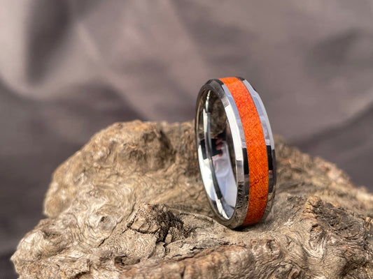 Tungsten Carbide Rosewood Ring 6mm